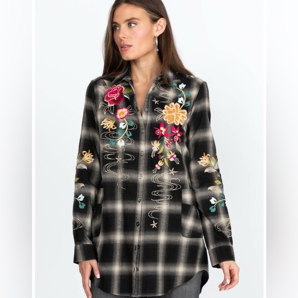 Johnny Was Tops - Johnny Was LANI PAINTERS SMOCK TUNIC Retails 260.00